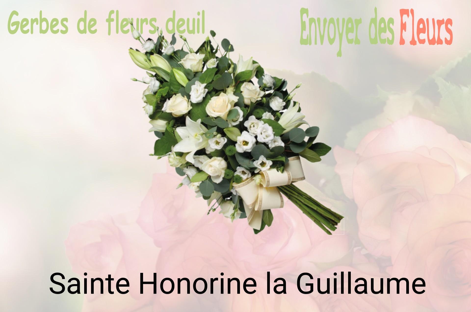 Gerbe de fleurs de deuil livrée à Sainte-Honorine-la-Guillaume